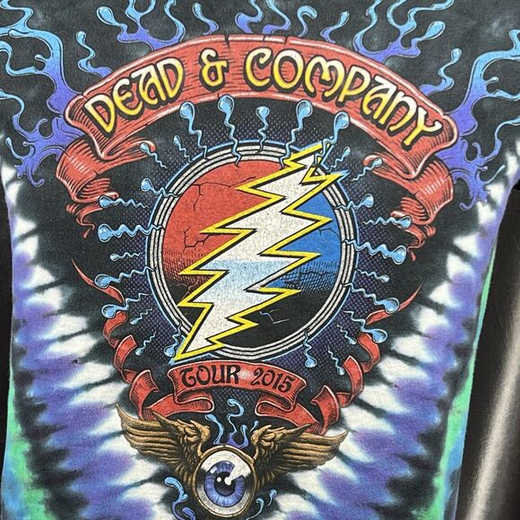 Vintage Grateful Dead 2015 Tie Dye S Tour Shirt Dead & Company Concert Date Tee - Picture 3 of 15